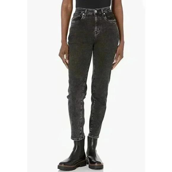 Buffalo David Bitton Women's Margot Mom Jeans Black Acid Wash 90’s Womens 27 NWT - Picture 1 of 7